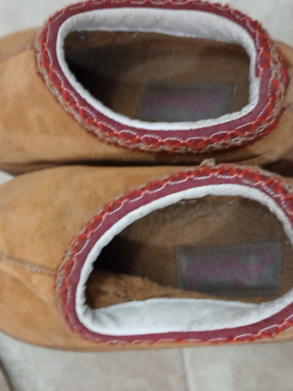 Ugg Girls Big Kid Tasman Slippers Shoes  Brown Slip On Size 1B